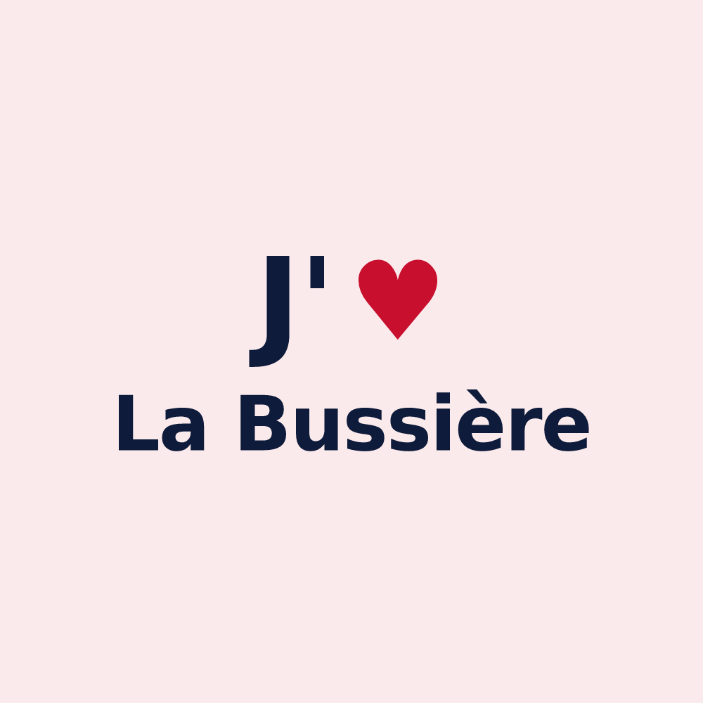 Magnet personnalisé La Bussière — design J'aime La Bussière