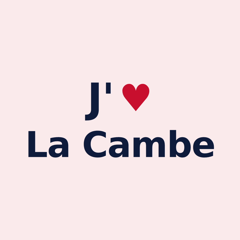 Magnet personnalisé La Cambe — design J'aime La Cambe