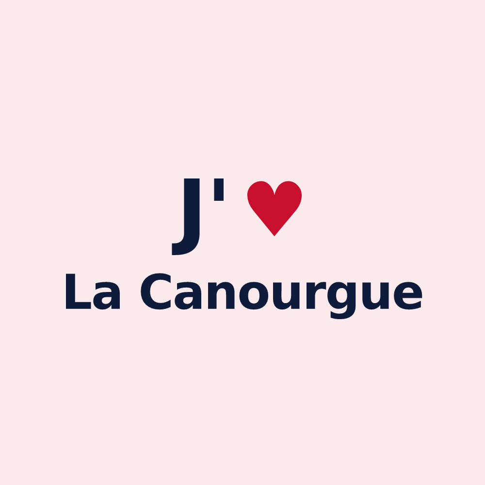 Magnet personnalisé La Canourgue — design J'aime La Canourgue