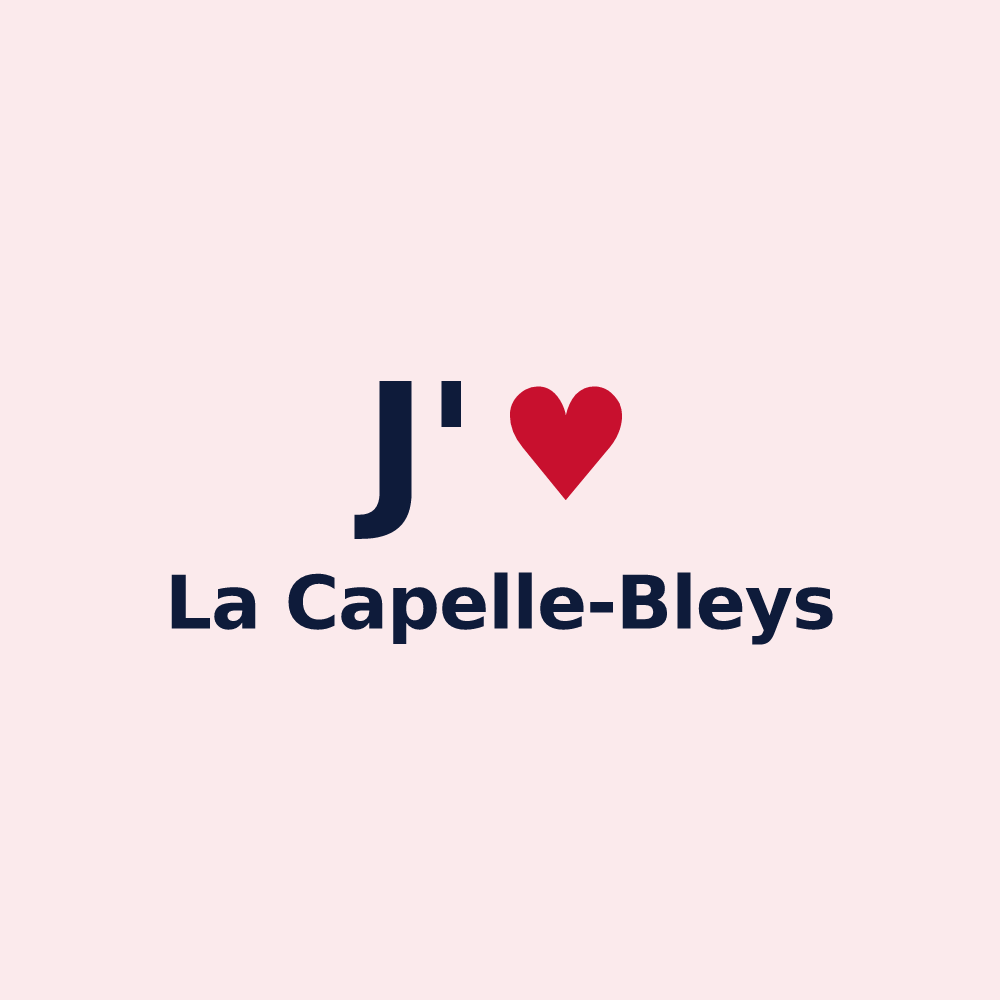 Magnet personnalisé La Capelle-Bleys — design J'aime La Capelle-Bleys