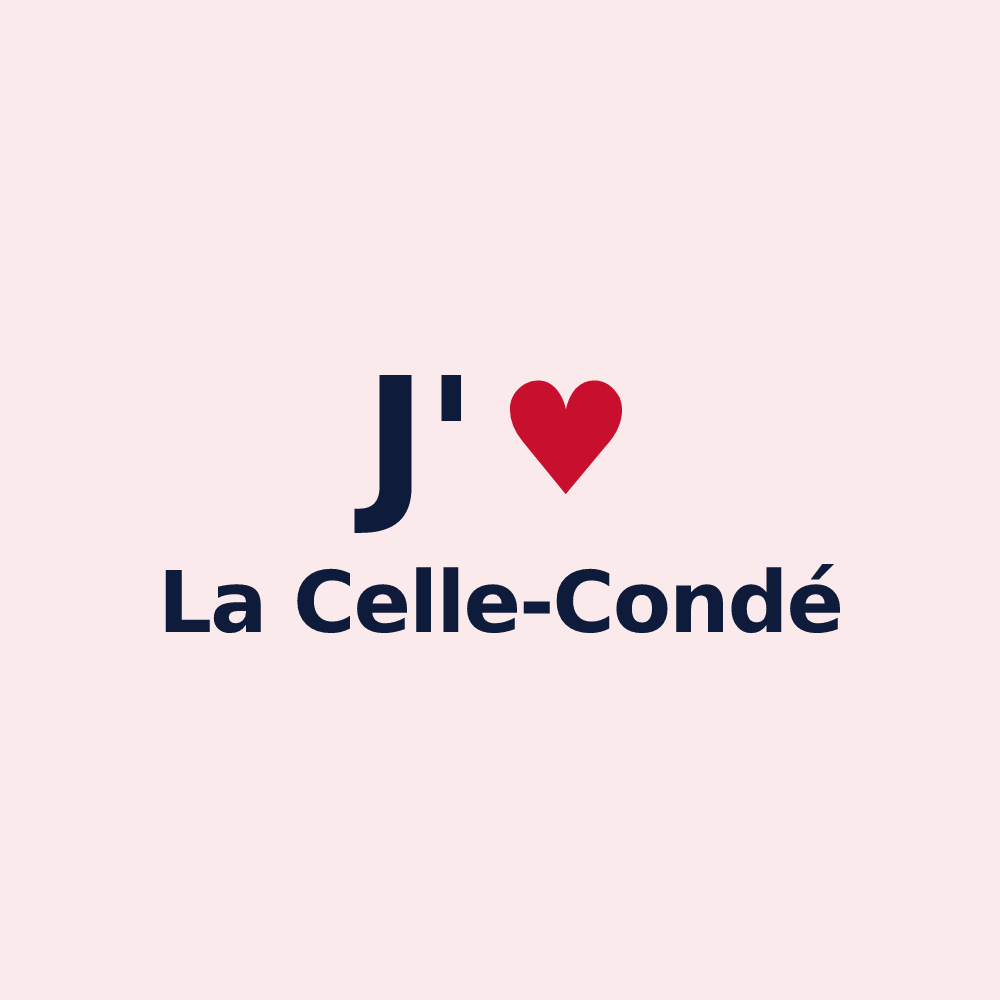 Magnet personnalisé La Celle-Condé — design J'aime La Celle-Condé