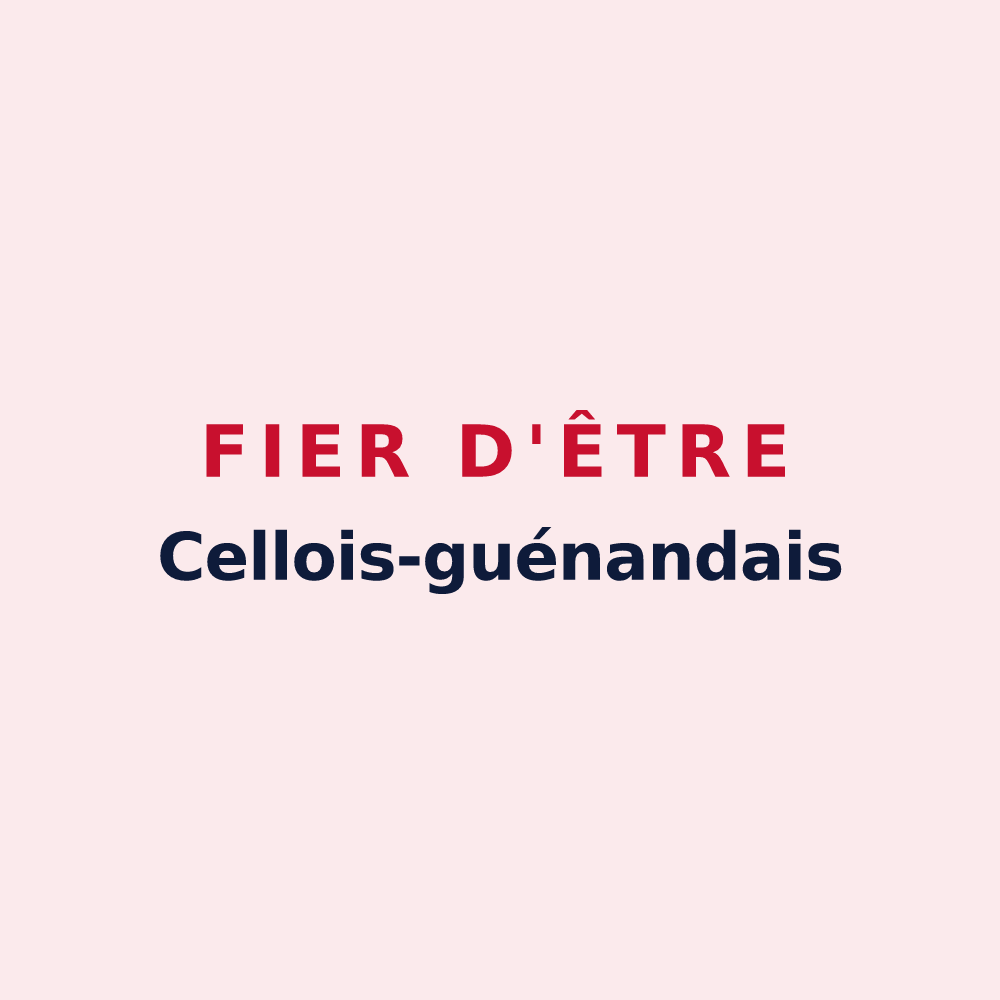 Magnet « Fier d'être Cellois-guénandais » — design pour La Celle-Guenand