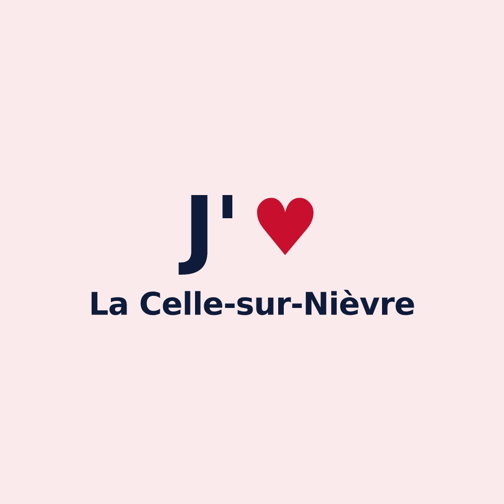 Magnet personnalisé La Celle-sur-Nièvre — design J'aime La Celle-sur-Nièvre