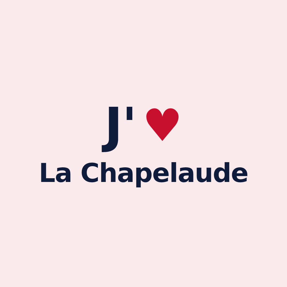 Magnet personnalisé La Chapelaude — design J'aime La Chapelaude