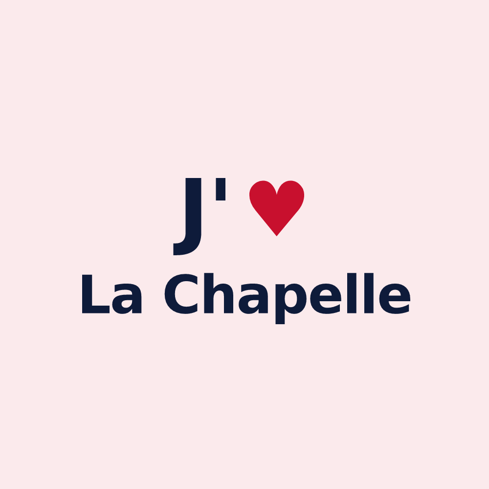Magnet personnalisé La Chapelle — design J'aime La Chapelle