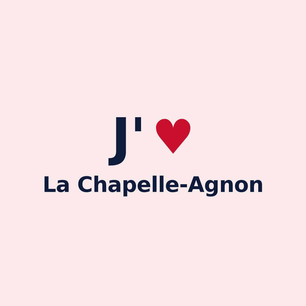 Magnet personnalisé La Chapelle-Agnon — design J'aime La Chapelle-Agnon