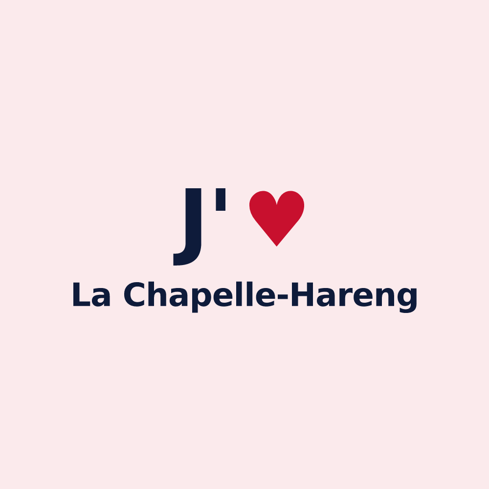 Magnet personnalisé La Chapelle-Hareng — design J'aime La Chapelle-Hareng
