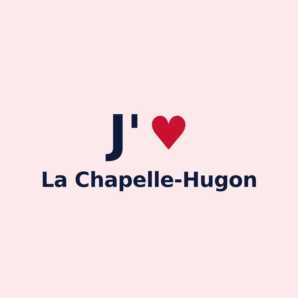 Magnet personnalisé La Chapelle-Hugon — design J'aime La Chapelle-Hugon