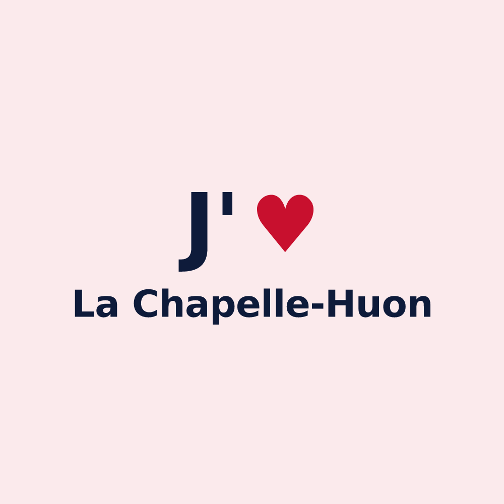 Magnet personnalisé La Chapelle-Huon — design J'aime La Chapelle-Huon