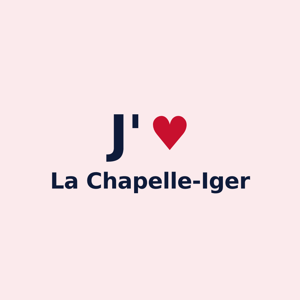 Magnet personnalisé La Chapelle-Iger — design J'aime La Chapelle-Iger
