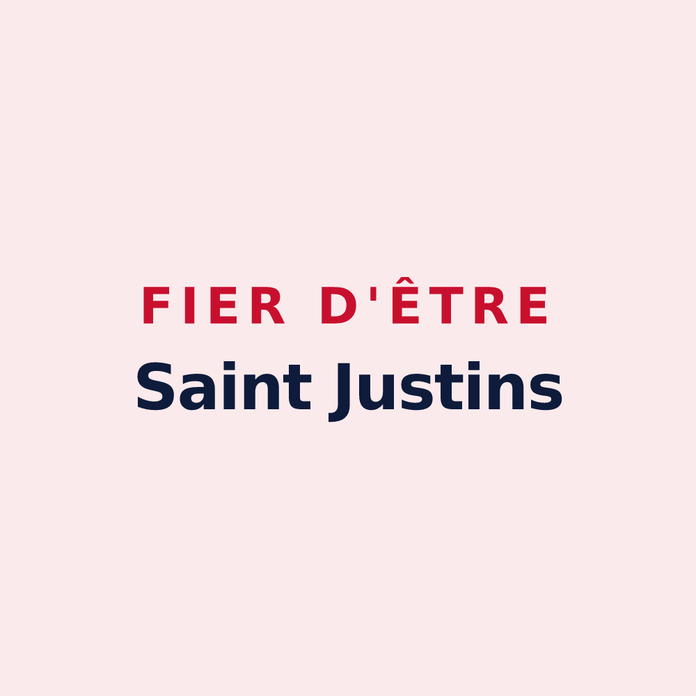 Magnet « Fier d'être Saint Justins » — design pour La Chapelle-Longueville