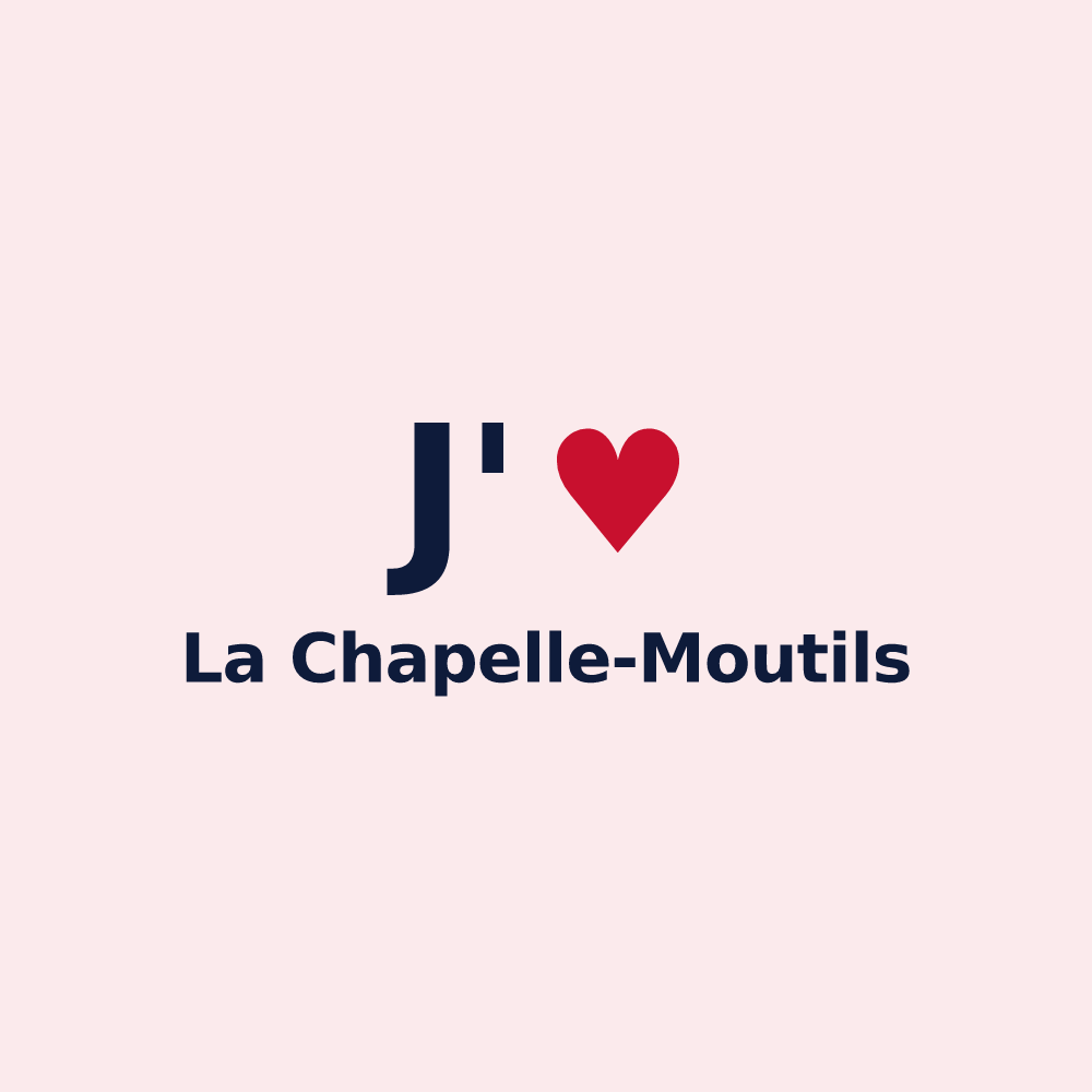 Magnet personnalisé La Chapelle-Moutils — design J'aime La Chapelle-Moutils