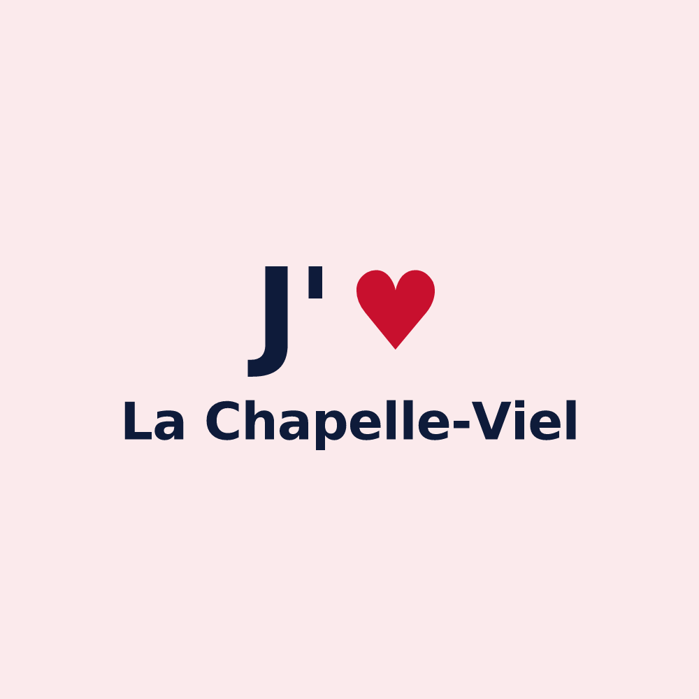 Magnet personnalisé La Chapelle-Viel — design J'aime La Chapelle-Viel