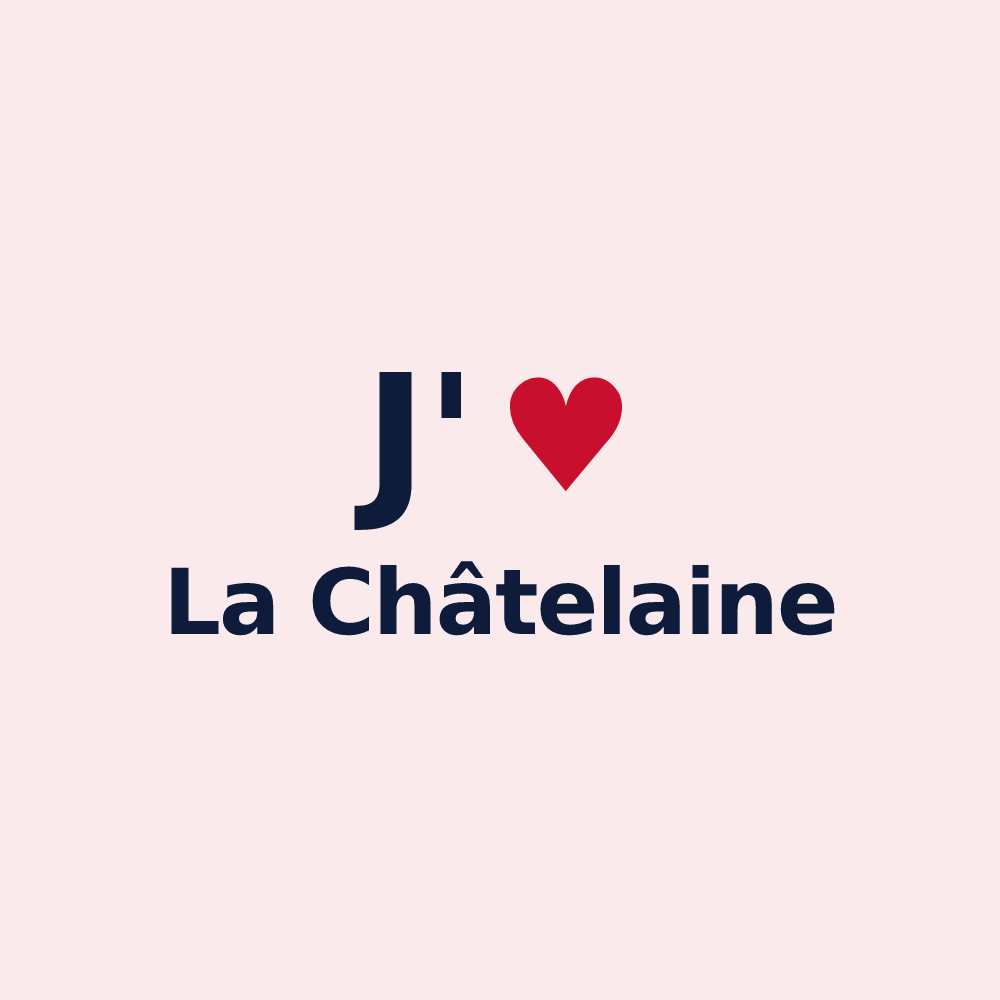 Magnet personnalisé La Châtelaine — design J'aime La Châtelaine