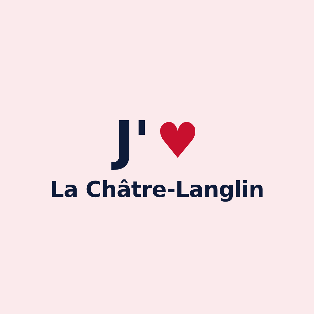 Magnet personnalisé La Châtre-Langlin — design J'aime La Châtre-Langlin