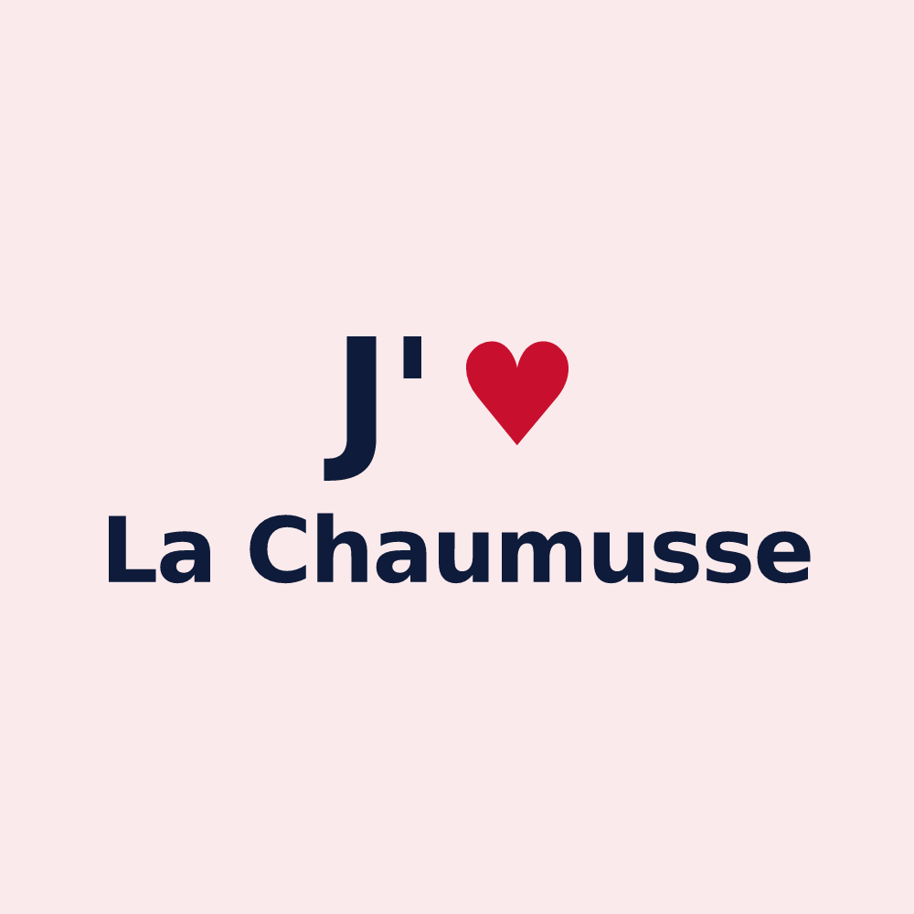 Magnet personnalisé La Chaumusse — design « J'aime La Chaumusse » imprimé sur le magnet