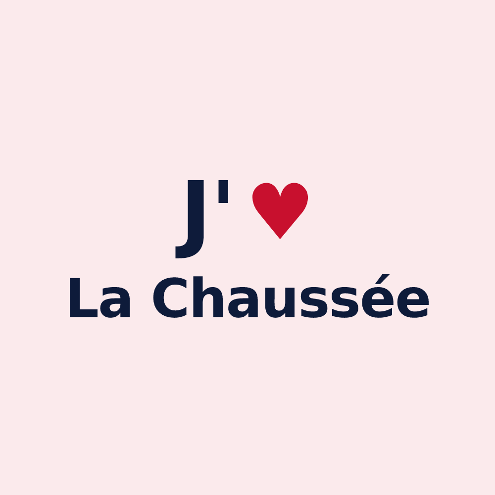 Magnet personnalisé La Chaussée — design J'aime La Chaussée