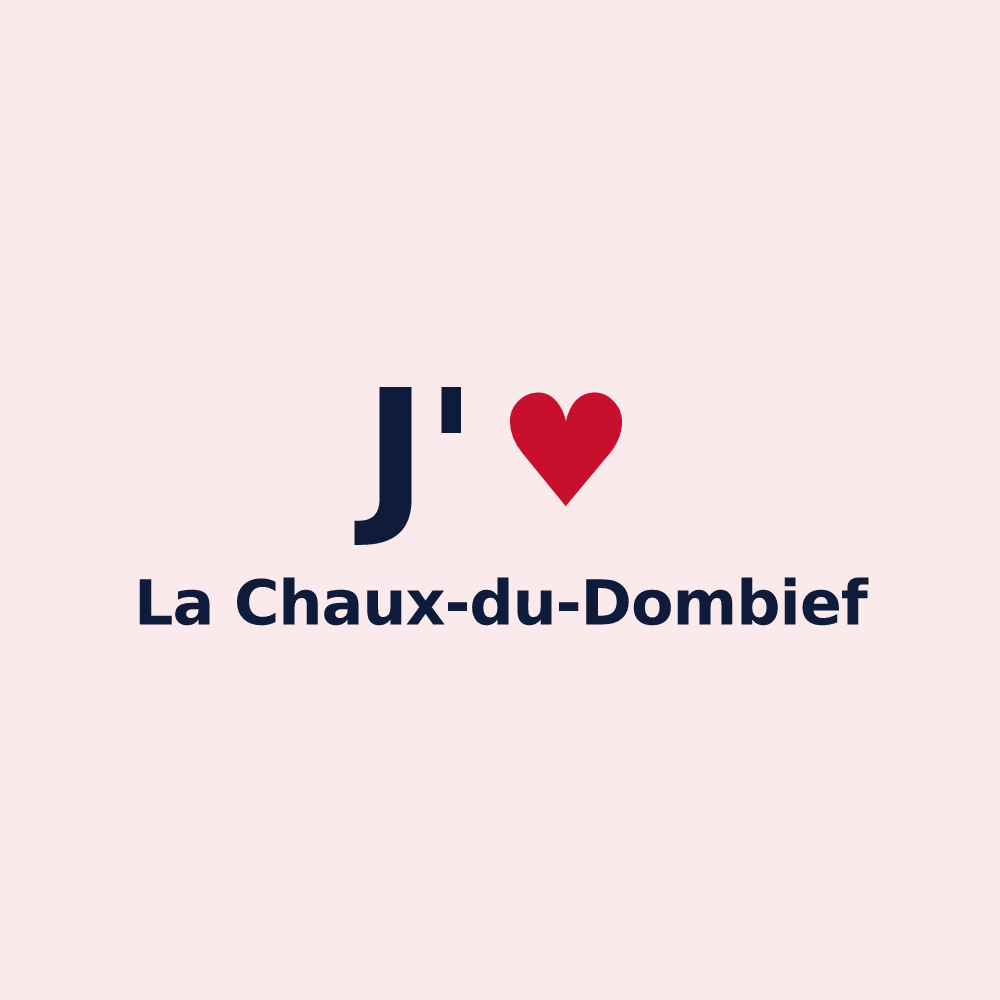 Magnet personnalisé La Chaux-du-Dombief — design J'aime La Chaux-du-Dombief