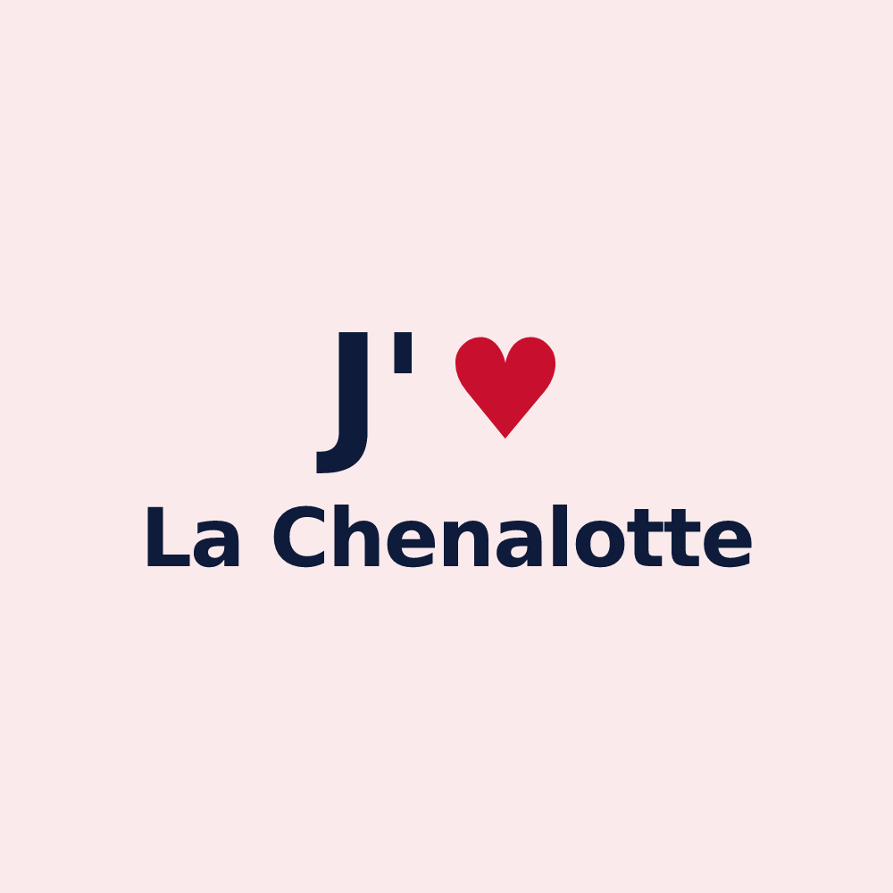 Magnet personnalisé La Chenalotte — design J'aime La Chenalotte