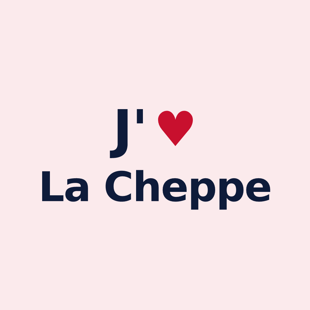 Magnet personnalisé La Cheppe — design J'aime La Cheppe