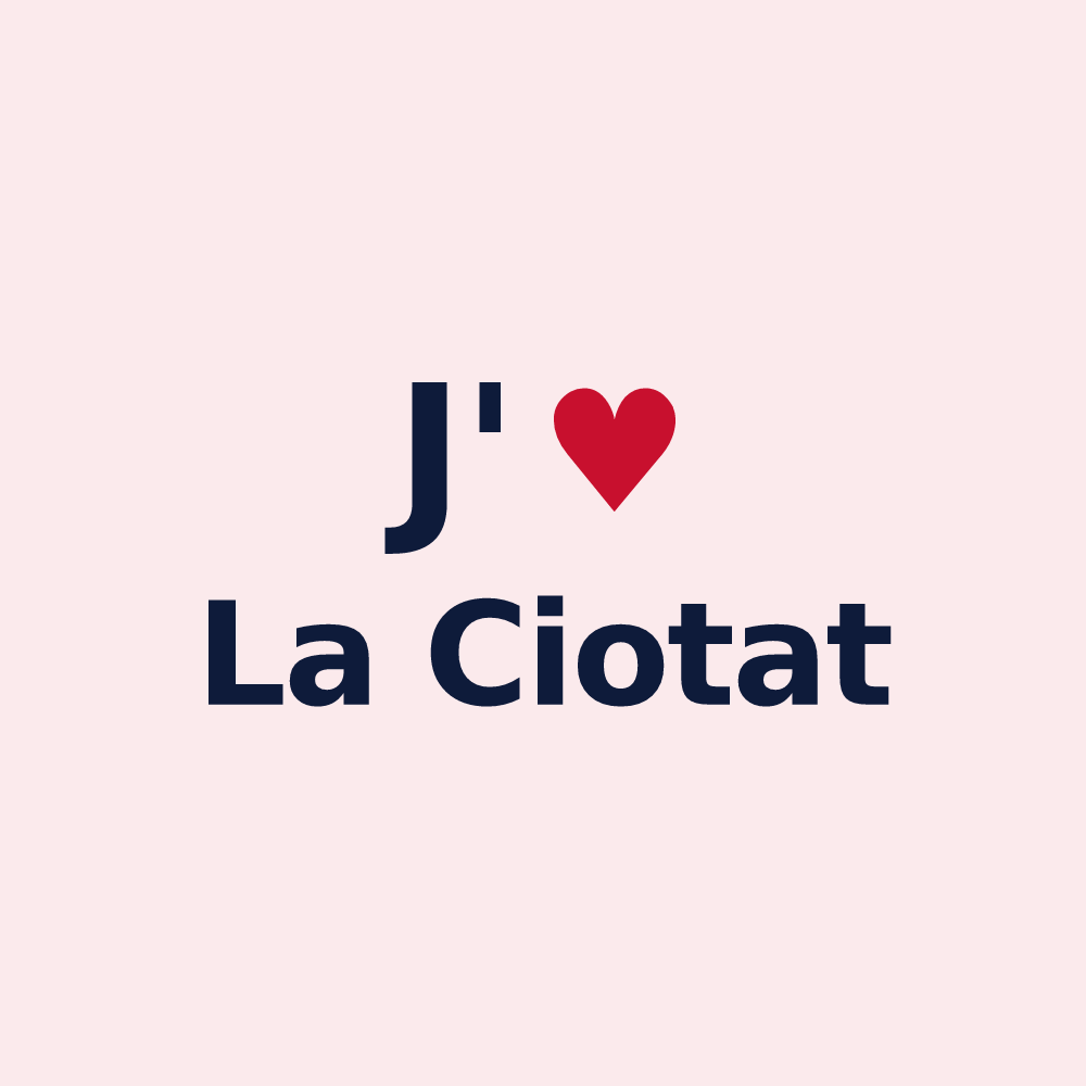Magnet personnalisé La Ciotat — design J'aime La Ciotat