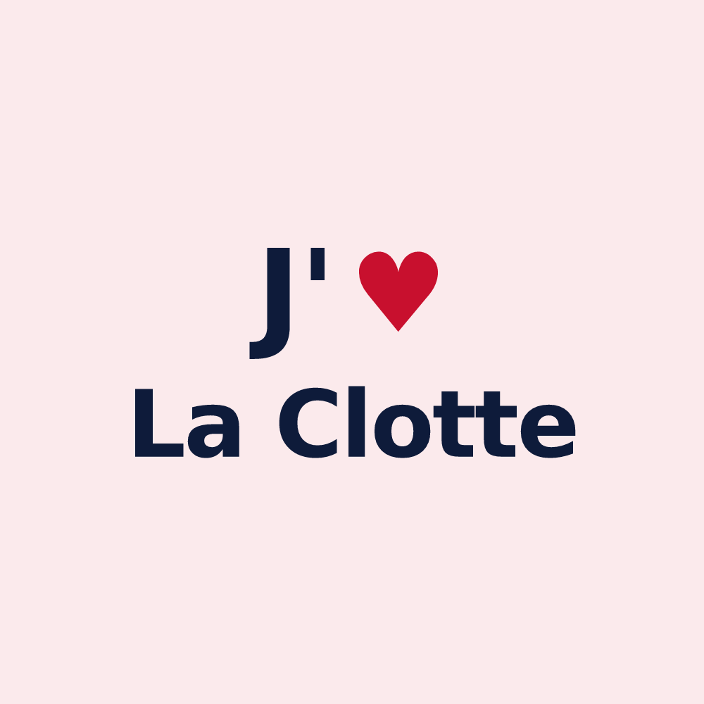 Magnet personnalisé La Clotte — design J'aime La Clotte
