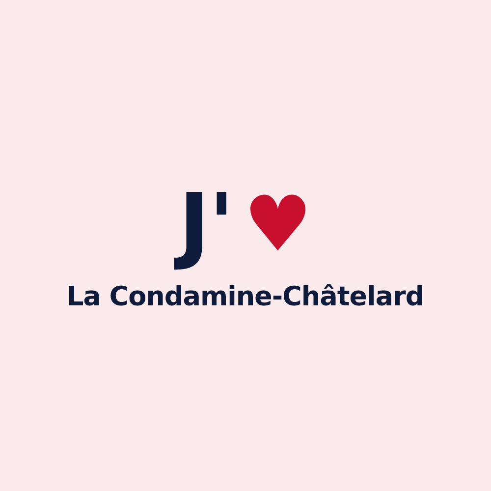 Magnet personnalisé La Condamine-Châtelard — design J'aime La Condamine-Châtelard