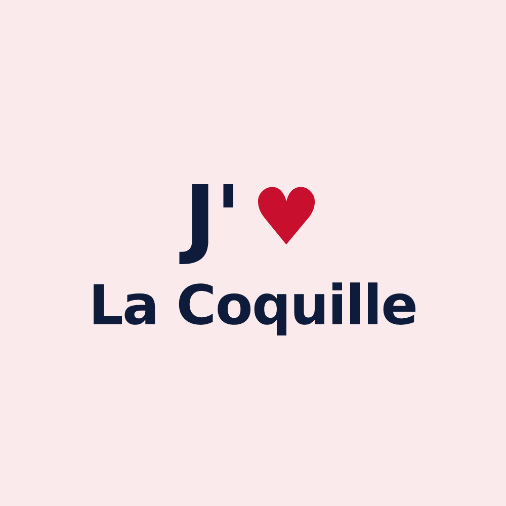 Magnet personnalisé La Coquille — design J'aime La Coquille