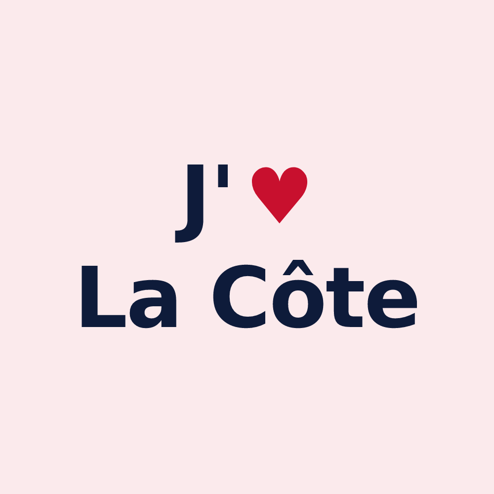 Magnet personnalisé La Côte — design J'aime La Côte