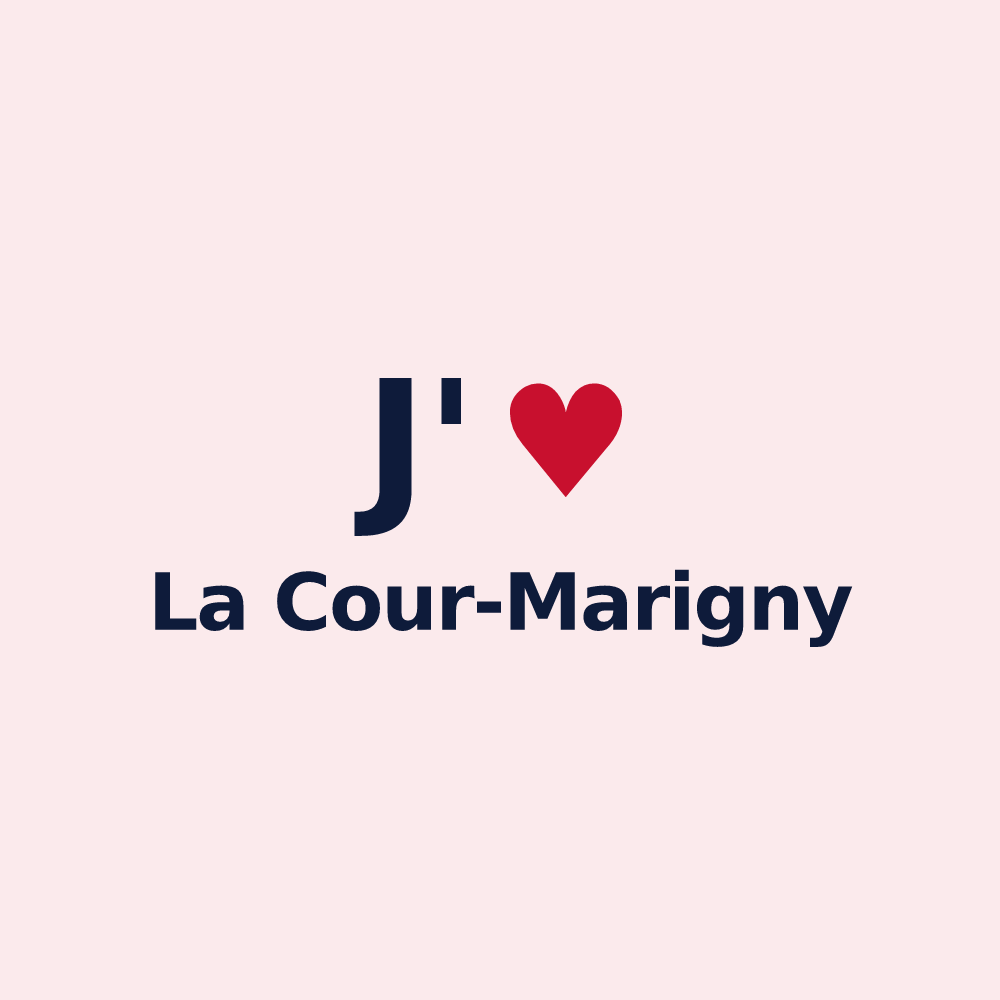 Magnet personnalisé La Cour-Marigny — design J'aime La Cour-Marigny
