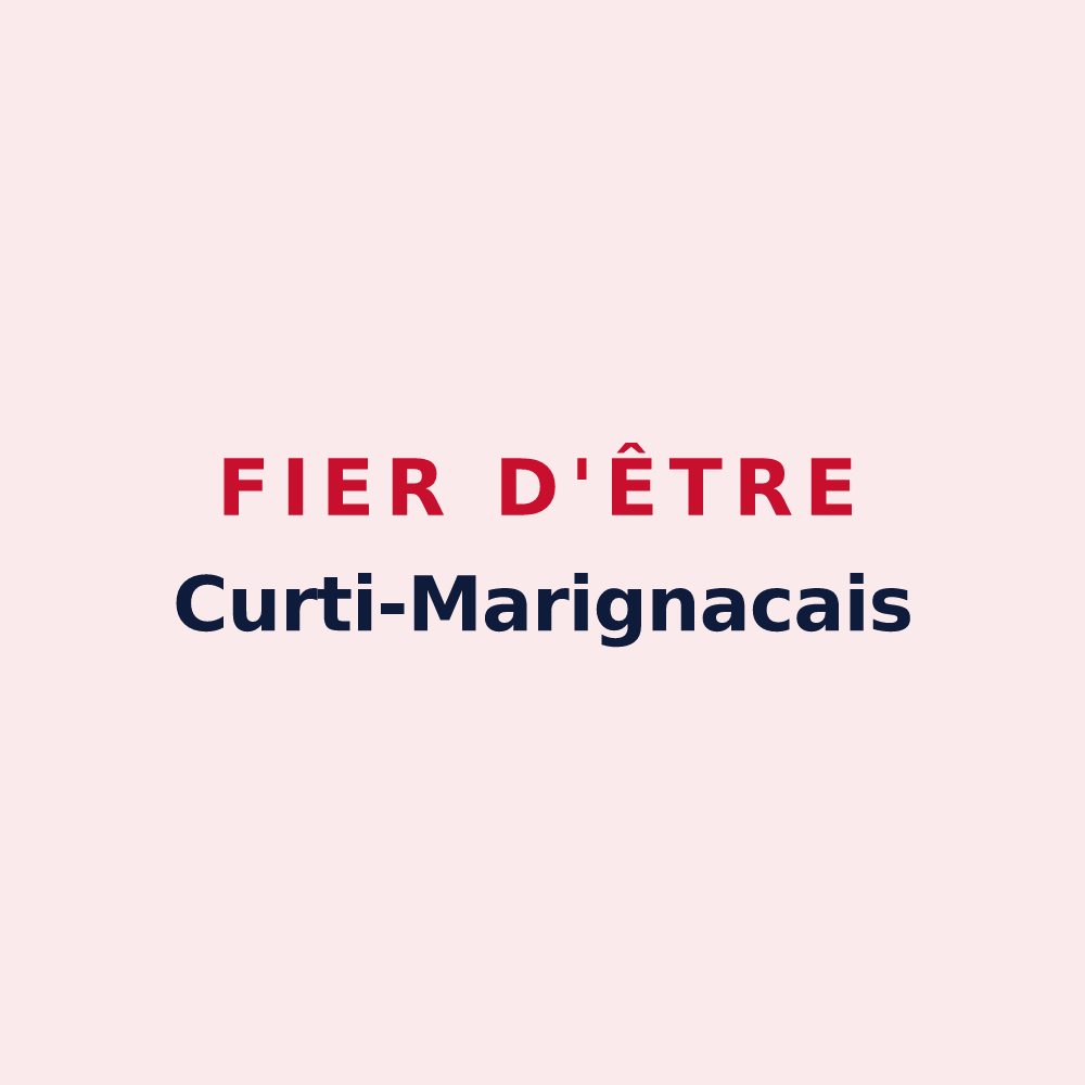 Magnet « Fier d'être Curti-Marignacais » — design pour La Cour-Marigny