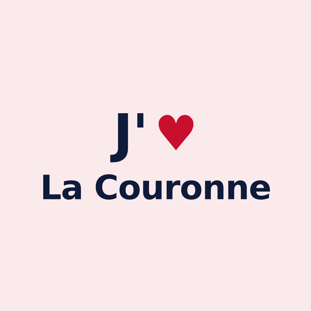 Magnet personnalisé La Couronne — design J'aime La Couronne