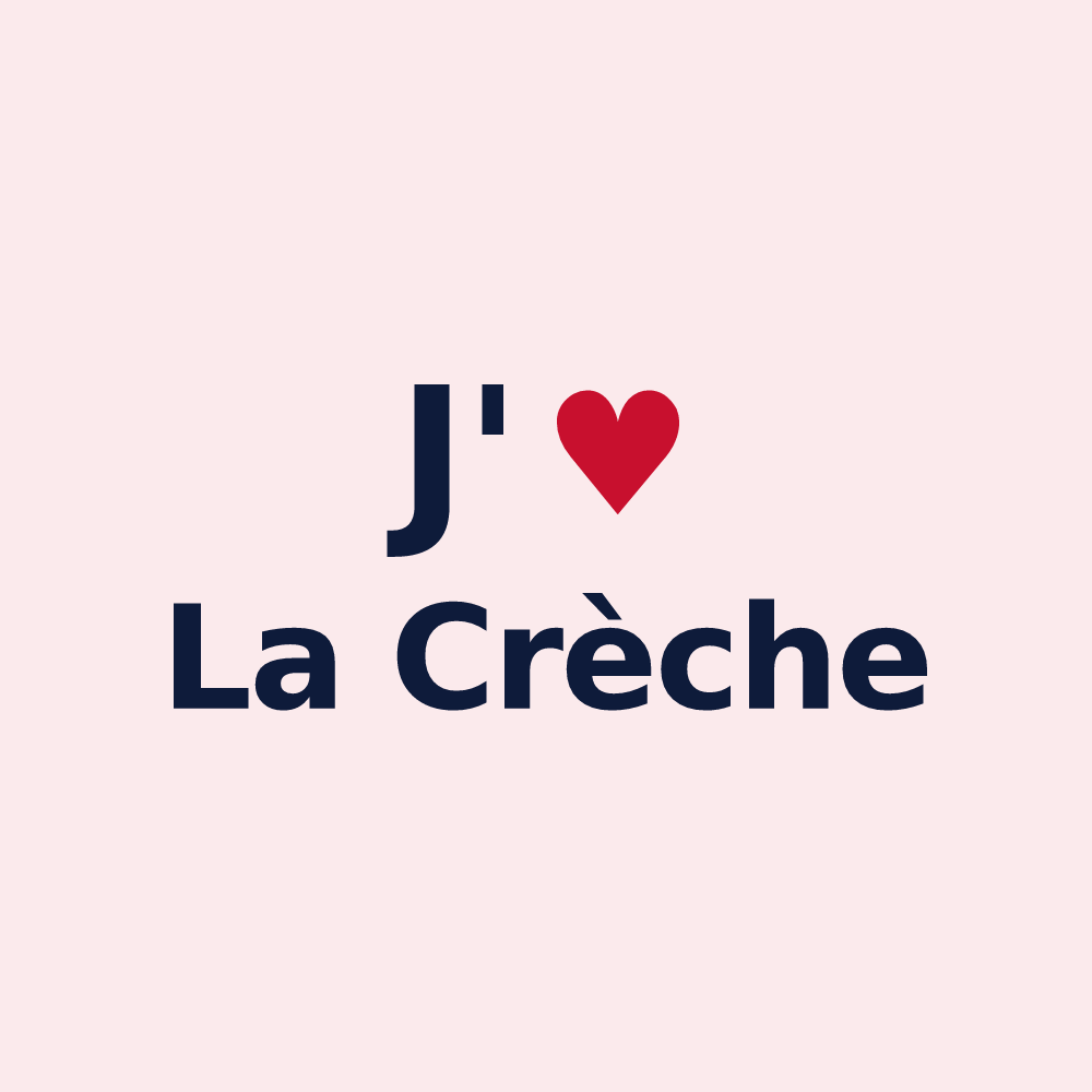 Magnet personnalisé La Crèche — design J'aime La Crèche