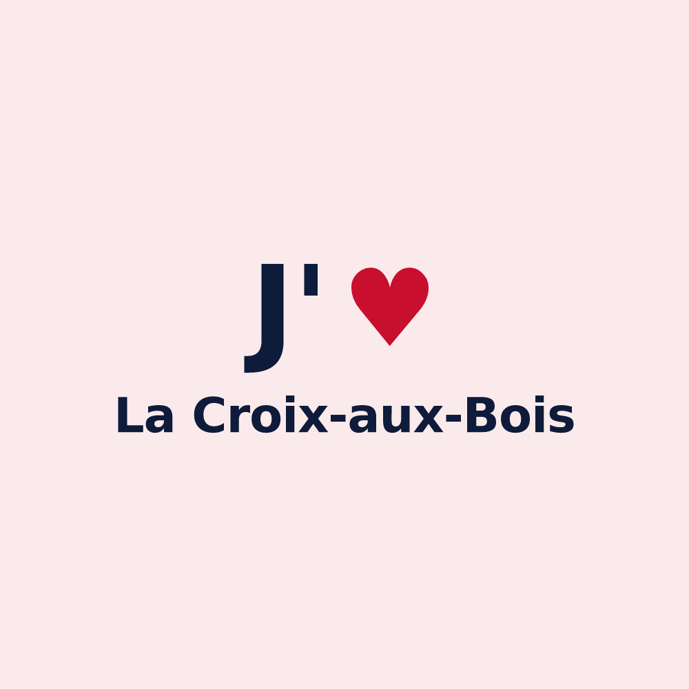 Magnet personnalisé La Croix-aux-Bois — design J'aime La Croix-aux-Bois