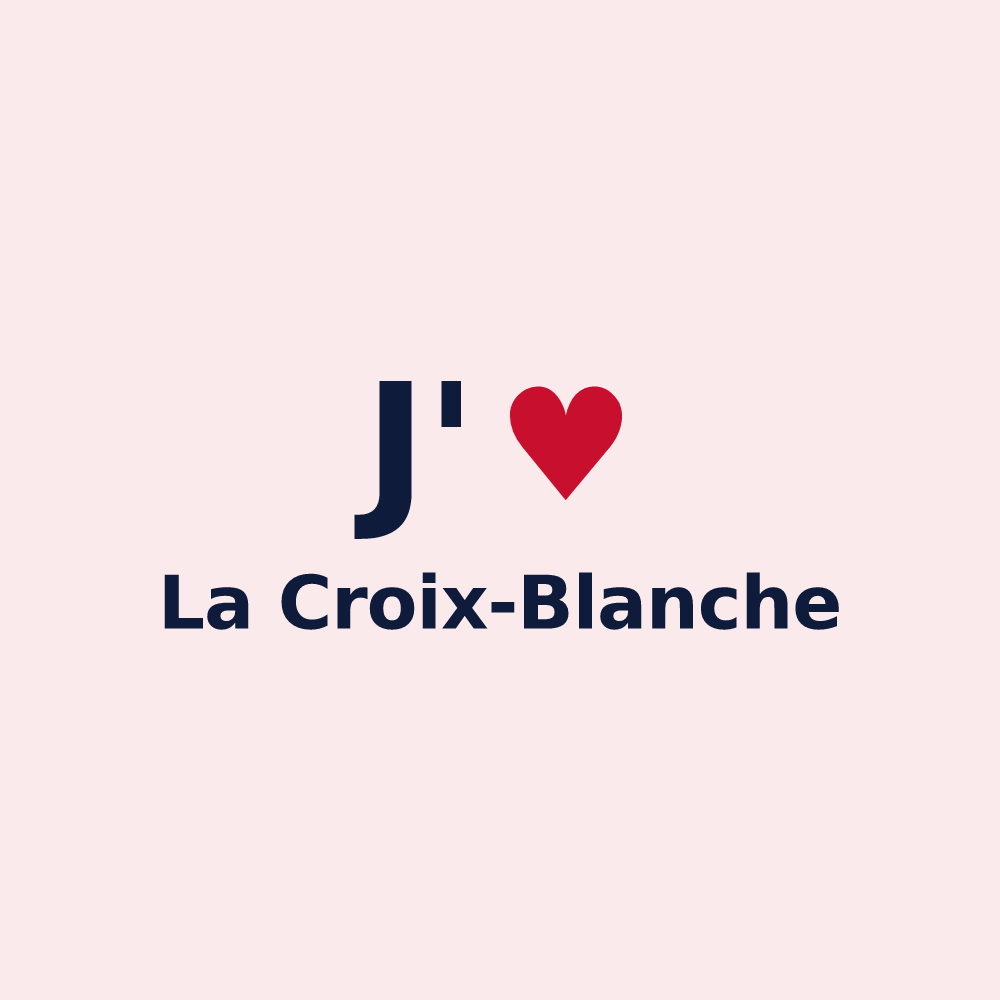 Magnet personnalisé La Croix-Blanche — design J'aime La Croix-Blanche
