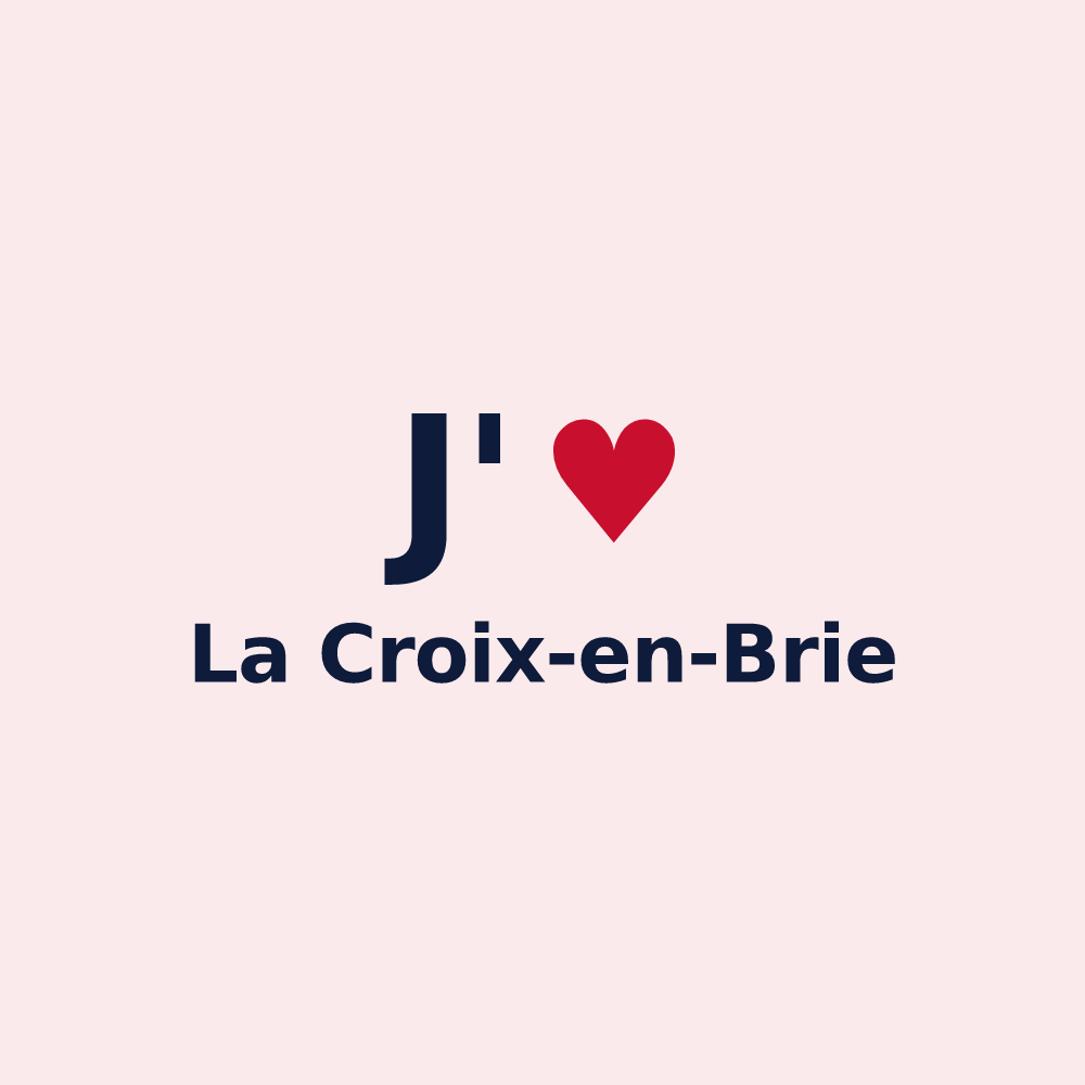 Magnet personnalisé La Croix-en-Brie — design J'aime La Croix-en-Brie