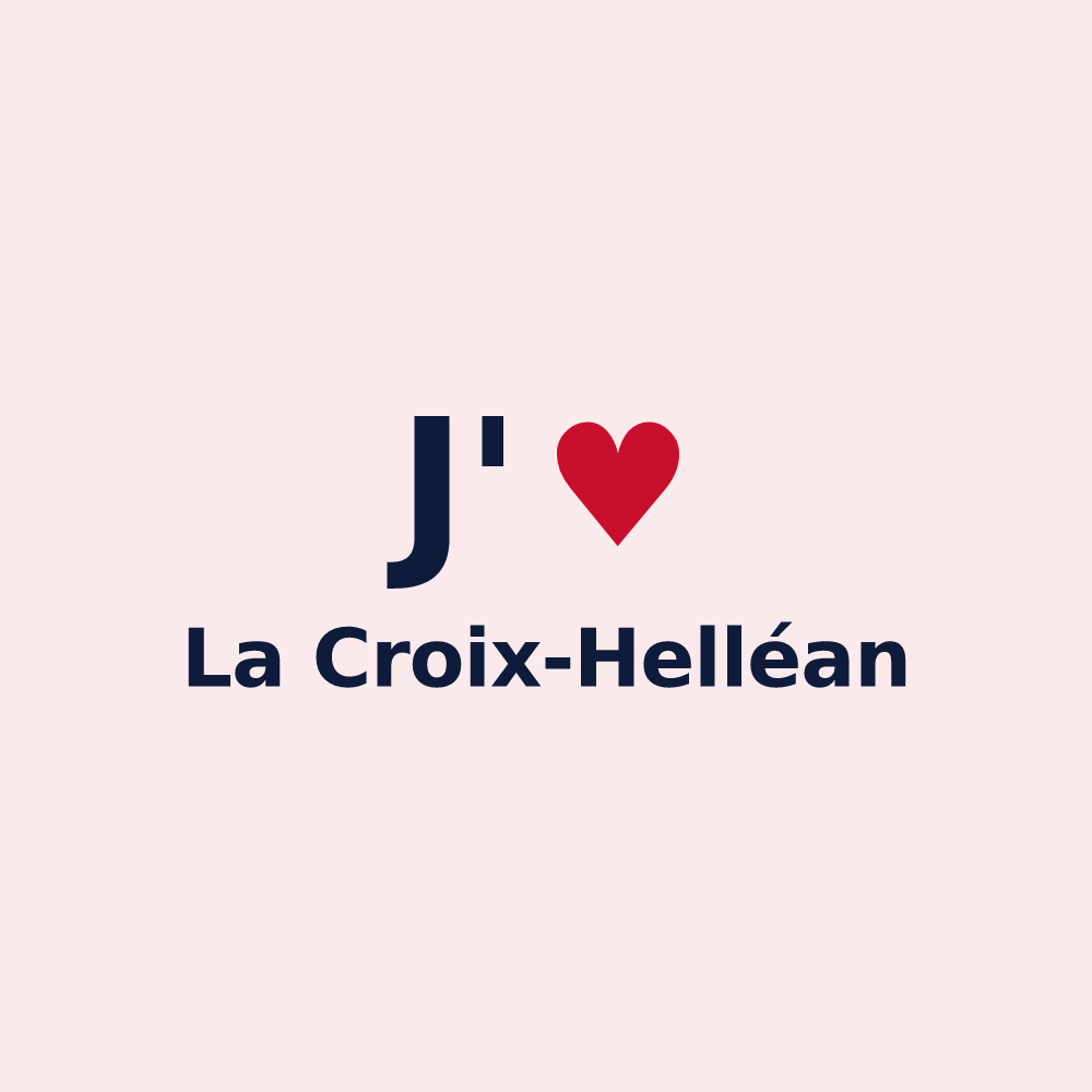 Magnet personnalisé La Croix-Helléan — design J'aime La Croix-Helléan