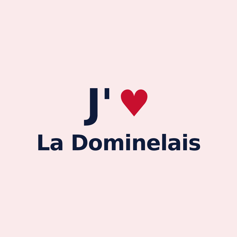 Magnet personnalisé La Dominelais — design J'aime La Dominelais