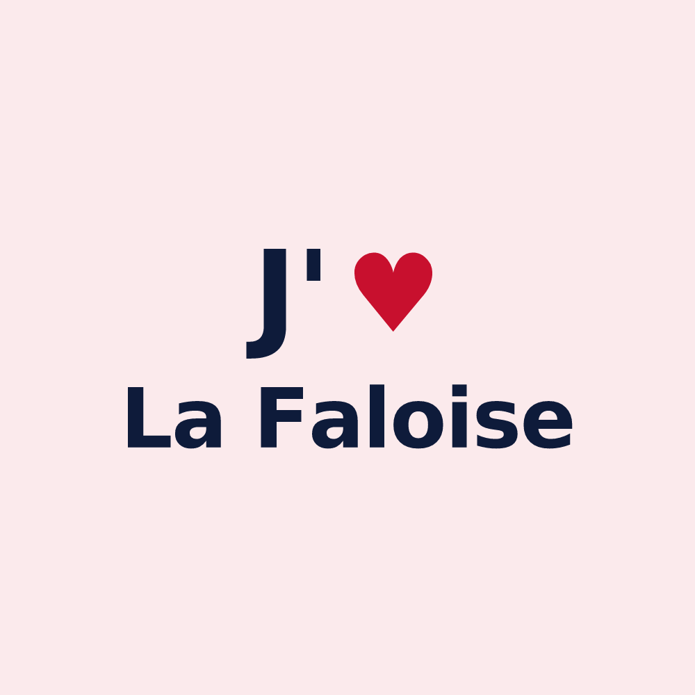 Magnet personnalisé La Faloise — design J'aime La Faloise