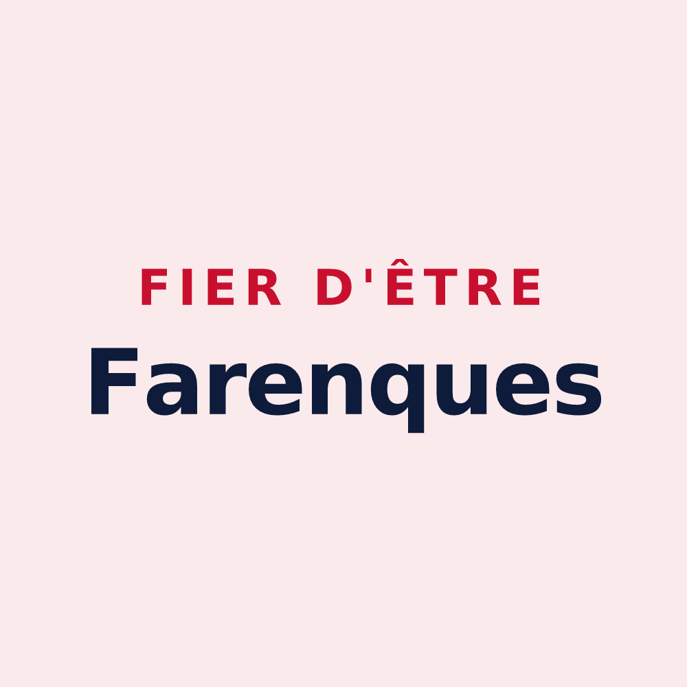 Magnet « Fier d'être Farenques » — design pour La Fare-les-Oliviers