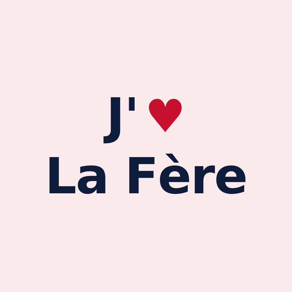 Magnet personnalisé La Fère — design J'aime La Fère
