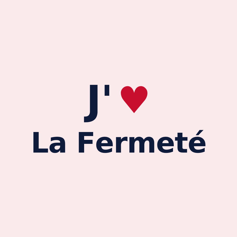Magnet personnalisé La Fermeté — design J'aime La Fermeté