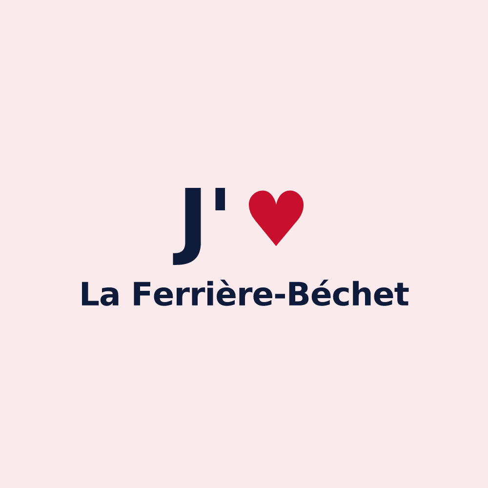 Magnet personnalisé La Ferrière-Béchet — design J'aime La Ferrière-Béchet
