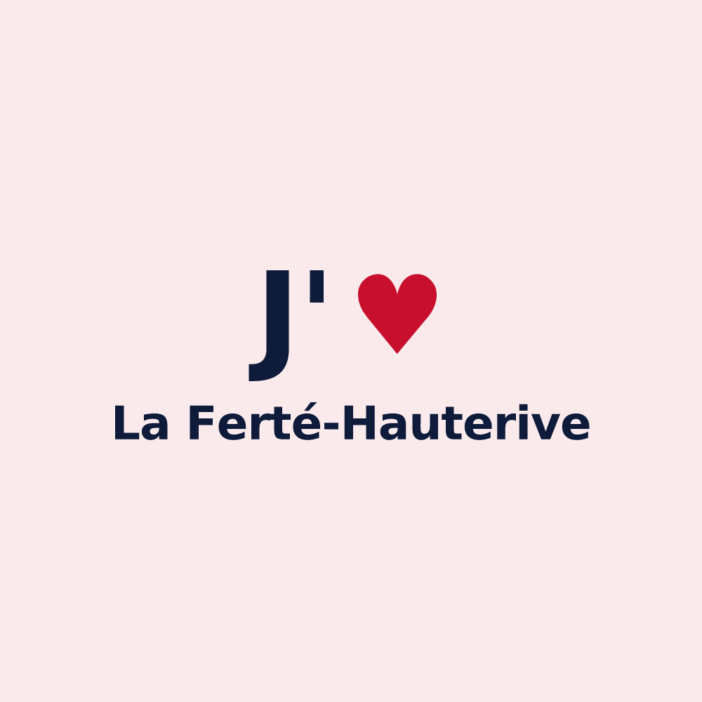 Magnet personnalisé La Ferté-Hauterive — design J'aime La Ferté-Hauterive