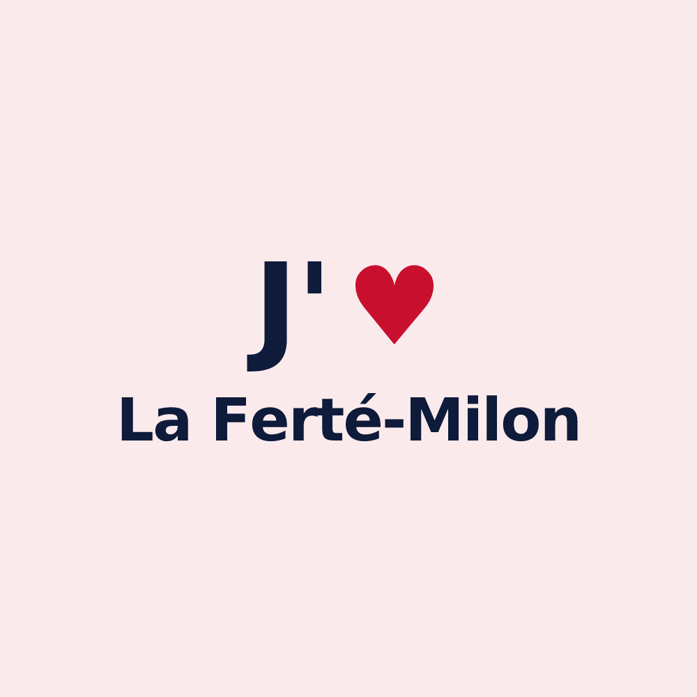 Magnet personnalisé La Ferté-Milon — design J'aime La Ferté-Milon