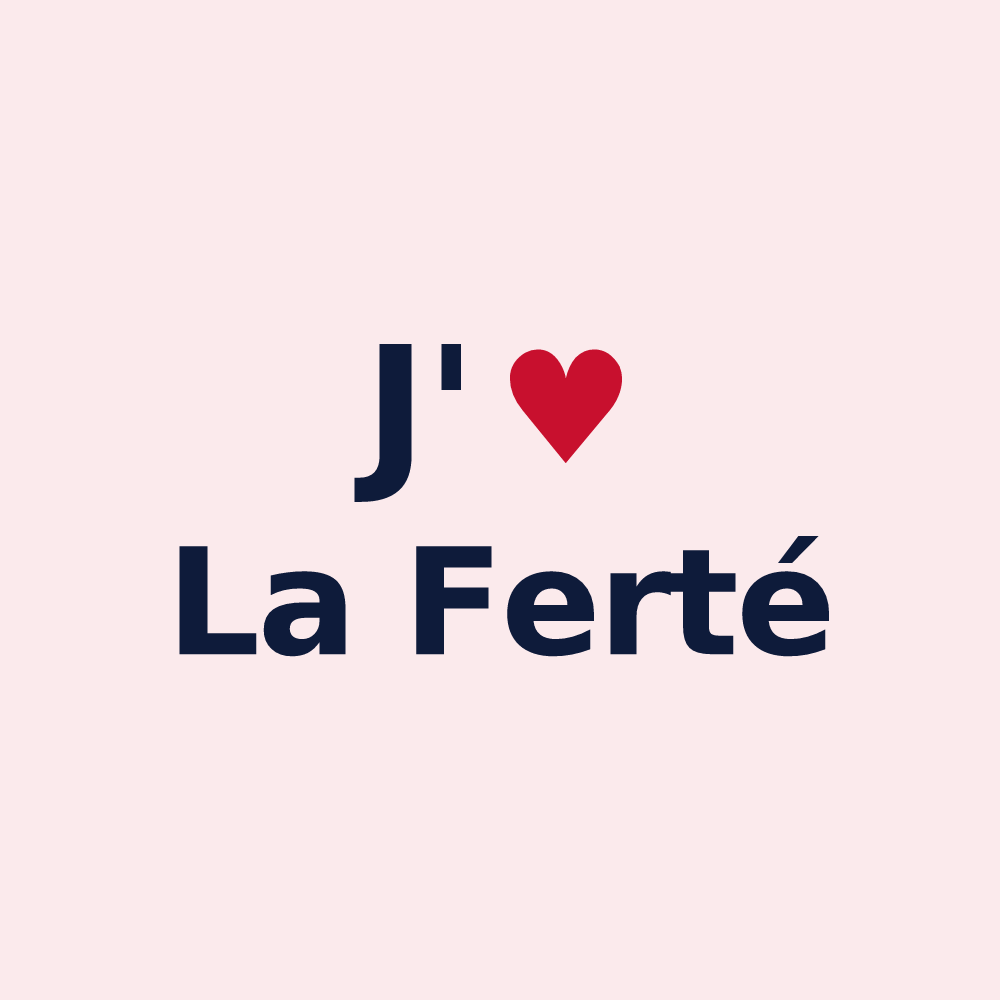 Magnet personnalisé La Ferté — design J'aime La Ferté