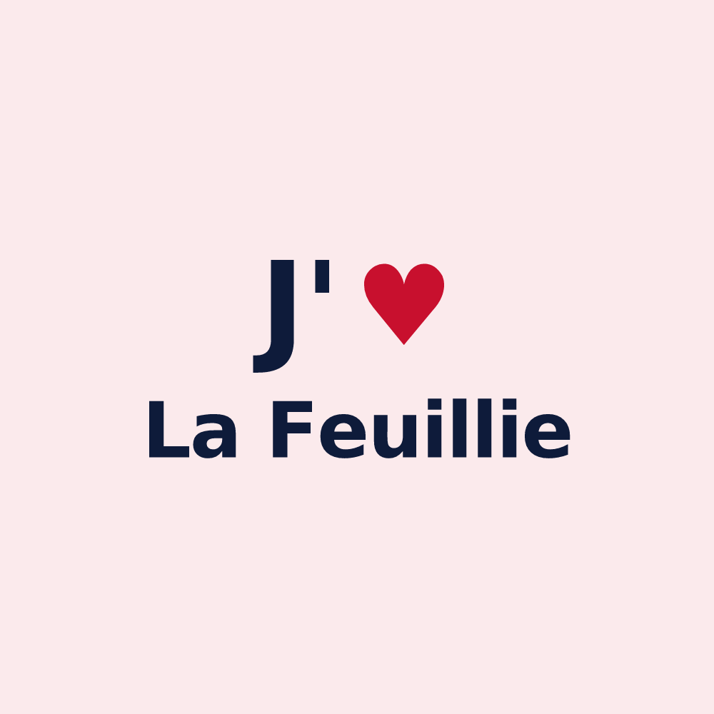 Magnet personnalisé La Feuillie — design J'aime La Feuillie