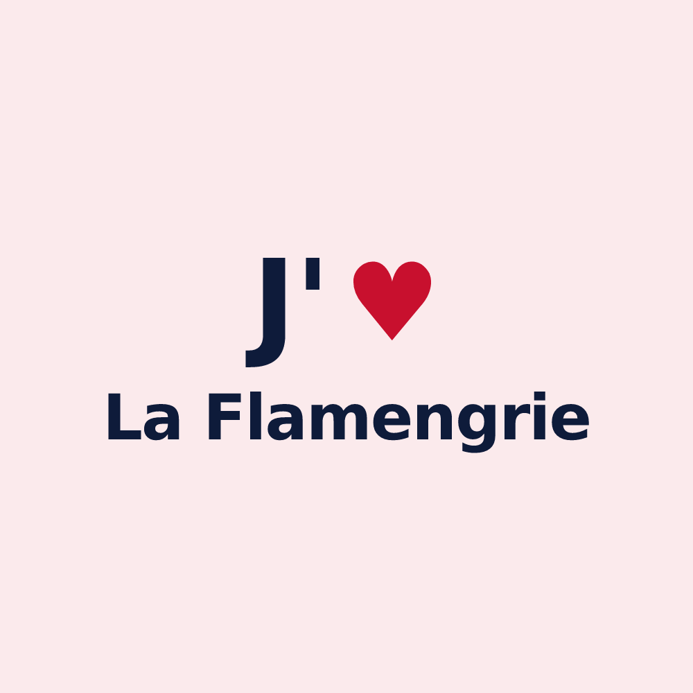 Magnet personnalisé La Flamengrie — design « J'aime La Flamengrie » imprimé sur le magnet