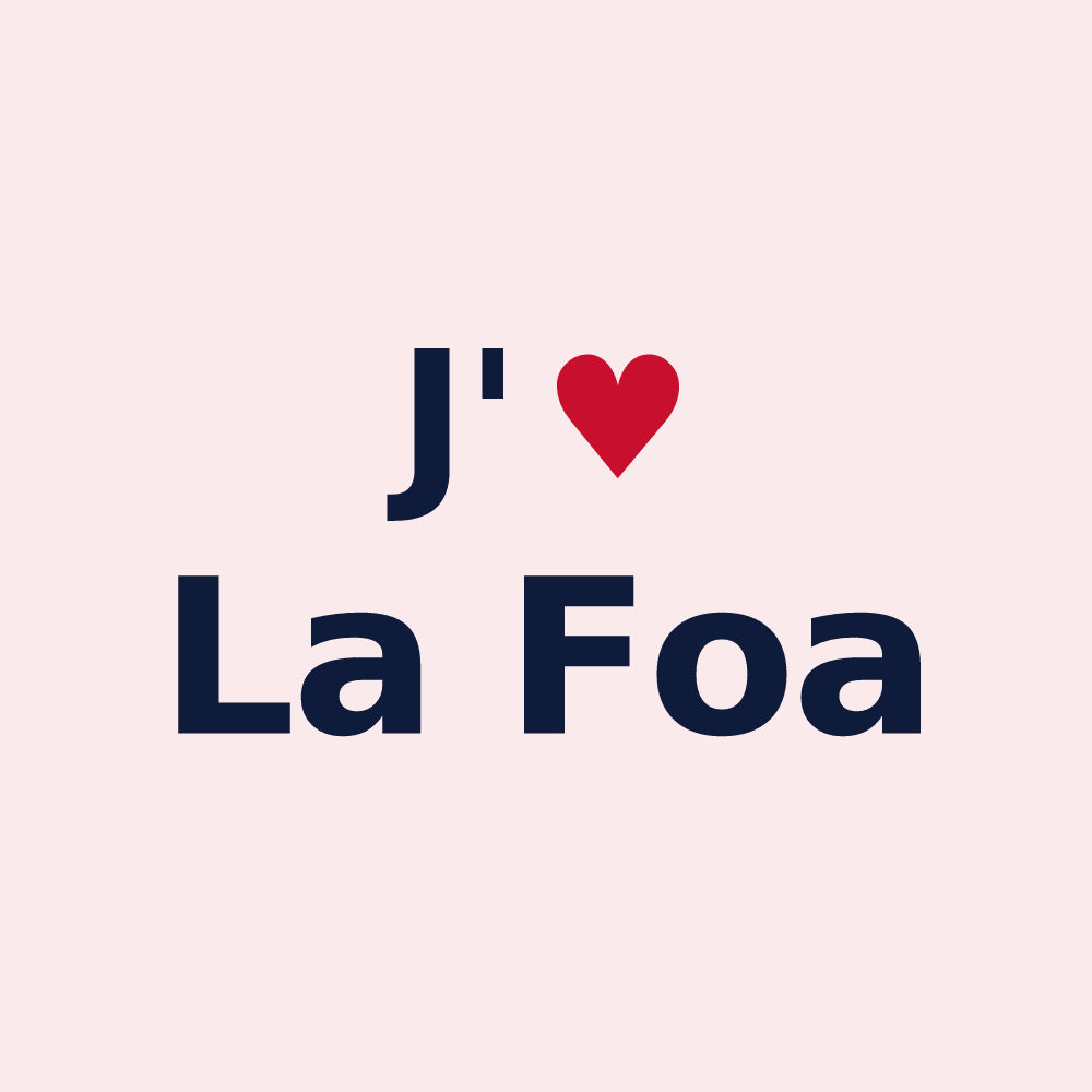 Magnet personnalisé La Foa — design J'aime La Foa