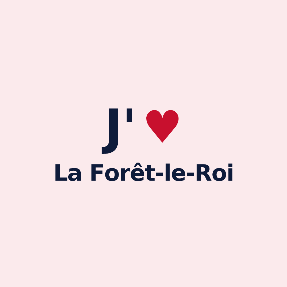 Magnet personnalisé La Forêt-le-Roi — design J'aime La Forêt-le-Roi